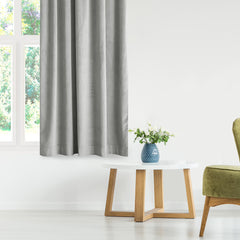 Draperie din catifea cu rejansa multifunctionala, Velvet, opacitate 77%, densitate 210 g/mp, Gri clasic, 1 buc