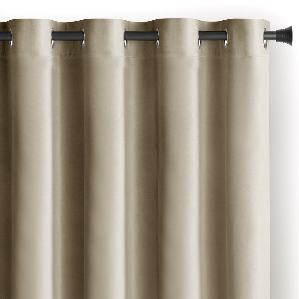 Draperie din catifea cu inele, Velvet, densitate 210 g/mp, opacitate 77%, Bej clasic, 1 buc