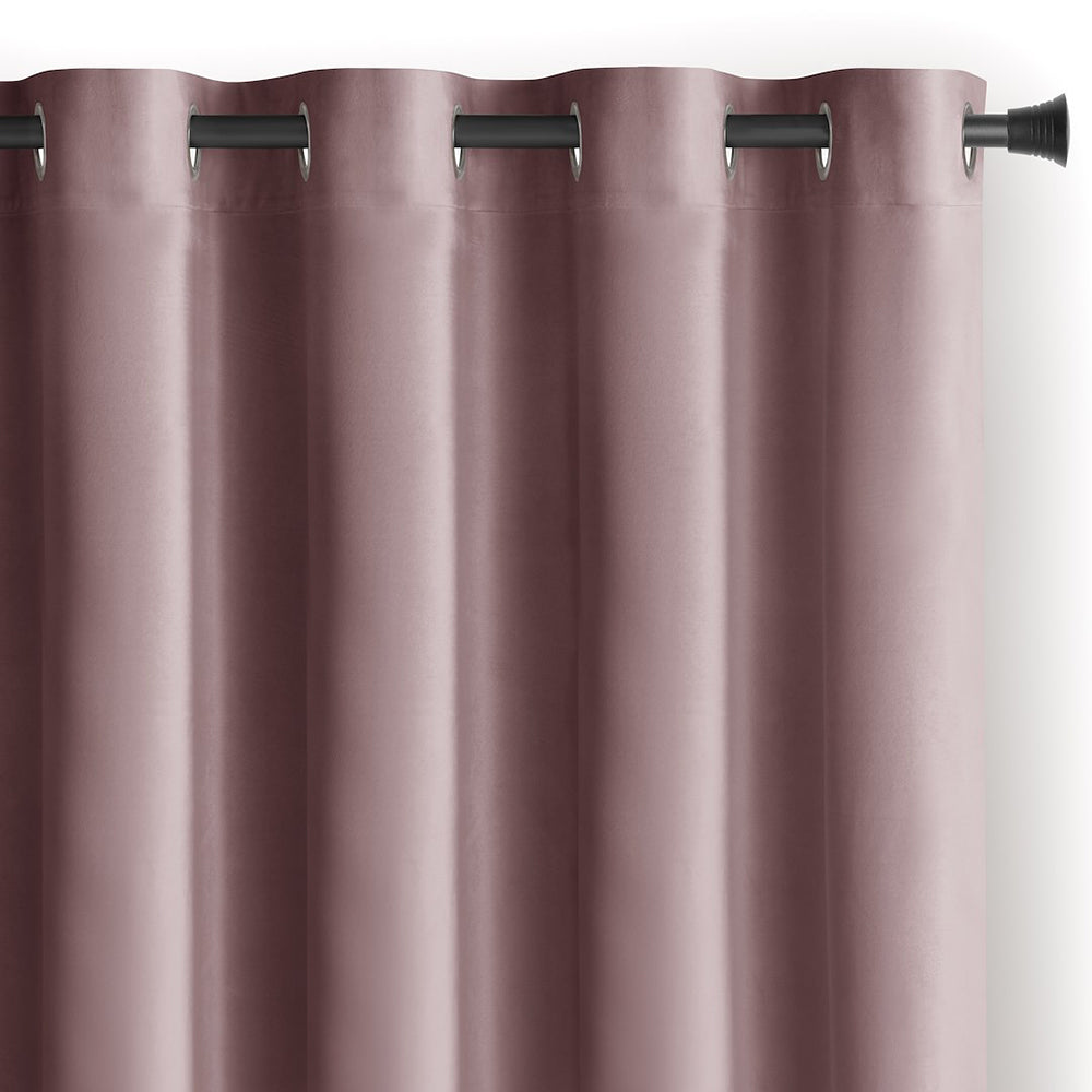 Draperie din catifea cu inele, Velvet, densitate 210 g/mp, opacitate 77%, Bej inchis, 1 buc