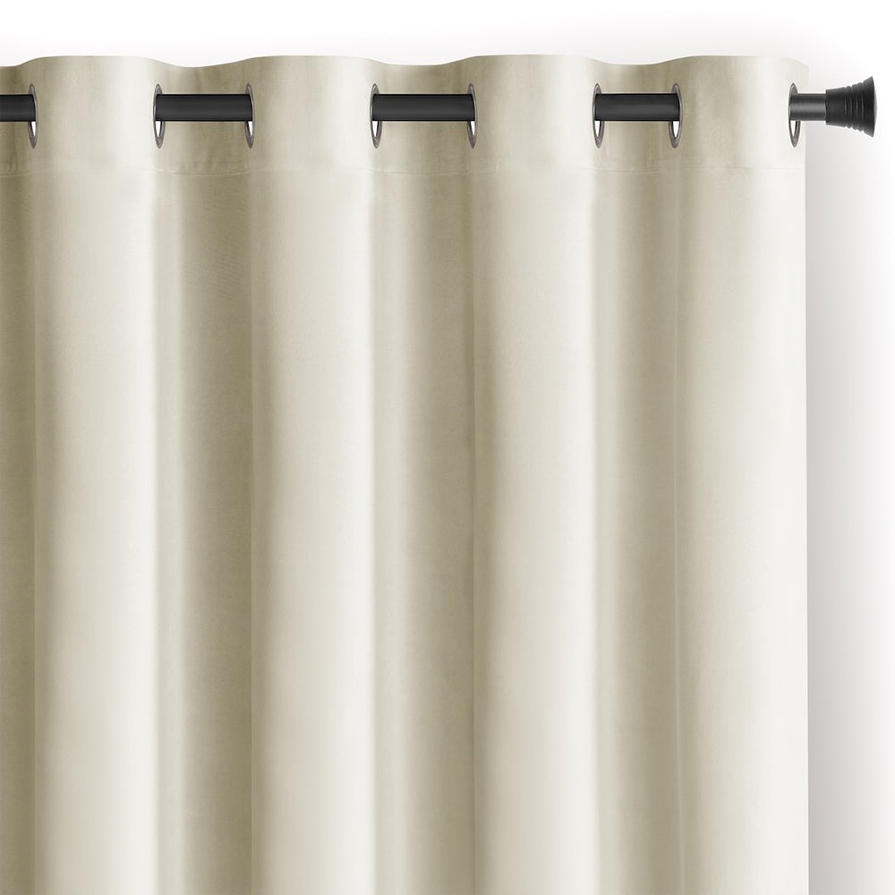 Draperie din catifea cu inele, Velvet, densitate 210 g/mp, opacitate 77%, Crem, 1 buc
