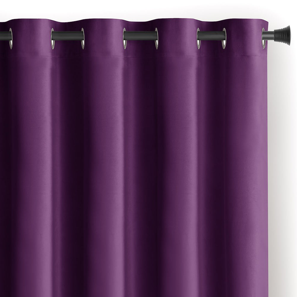 Draperie din catifea cu inele, Velvet, densitate 210 g/mp, opacitate 77%, Mov, 1 buc