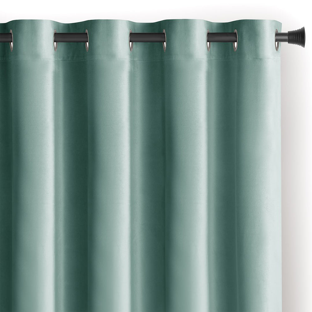 Draperie din catifea cu inele, Velvet, densitate 210 g/mp, opacitate 77%, Vernil, 1 buc