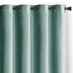 Draperie din catifea cu inele, Velvet, densitate 210 g/mp, opacitate 77%, Vernil, 1 buc