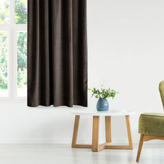 Draperie din catifea cu rejansa multifunctionala, Velvet, opacitate 77%, densitate 210 g/mp, Maro, 1 buc