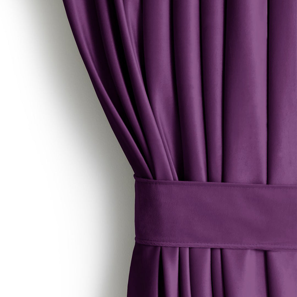Draperie din catifea cu inele, Velvet, densitate 210 g/mp, opacitate 77%, Mov, 1 buc
