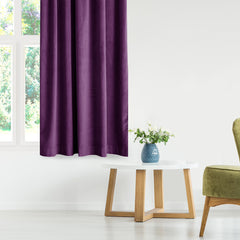 Draperie din catifea cu inele, Velvet, densitate 210 g/mp, opacitate 77%, Mov, 1 buc