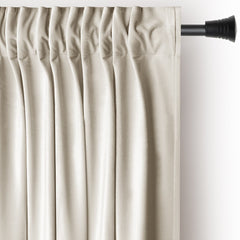 Draperie din catifea cu rejansa multifunctionala, Velvet, opacitate 77%, densitate 210 g/mp, Bej deschis, 1 buc