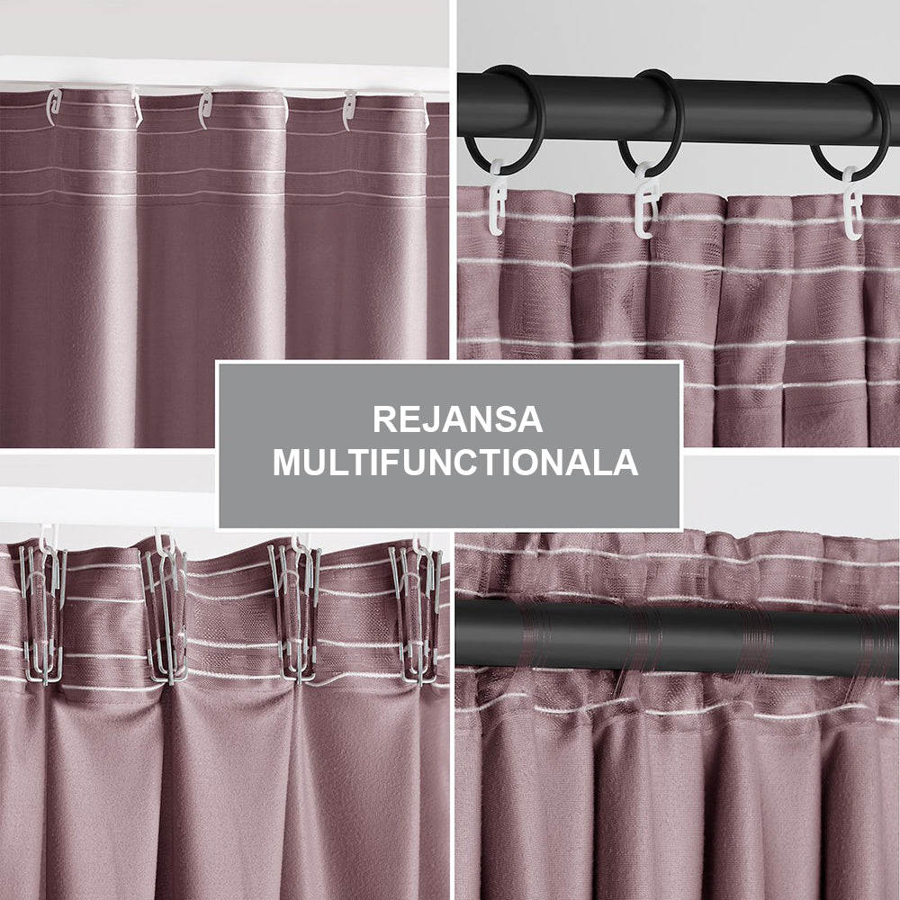 Draperie din catifea cu rejansa multifunctionala, Velvet, opacitate 77%, densitate 210 g/mp, Bej inchis, 1 buc