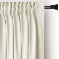 Draperie din catifea cu rejansa multifunctionala, Velvet, opacitate 77%, densitate 210 g/mp, Crem, 1 buc