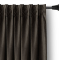 Draperie din catifea cu rejansa multifunctionala, Velvet, opacitate 77%, densitate 210 g/mp, Maro, 1 buc