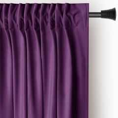 Draperie din catifea cu rejansa multifunctionala, Velvet, opacitate 77%, densitate 210 g/mp, Mov, 1 buc