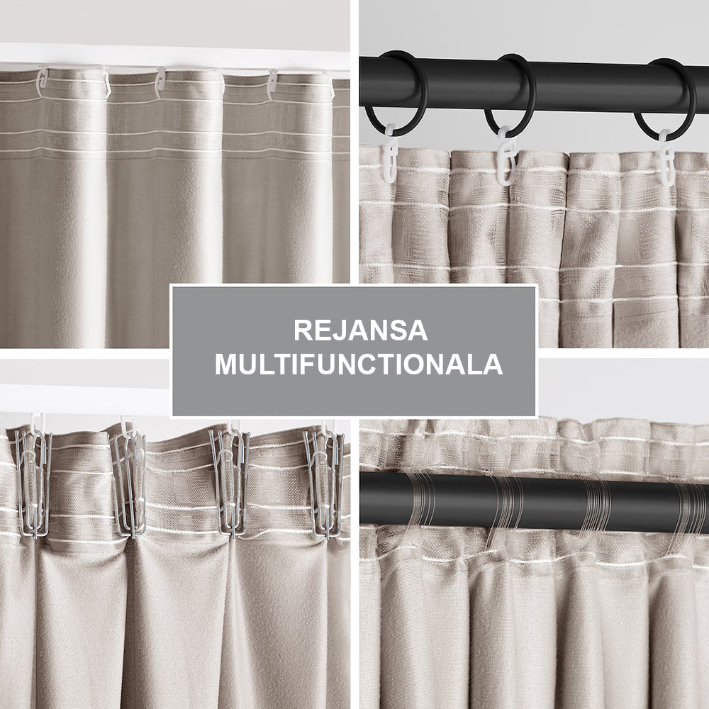 Draperie din catifea cu rejansa multifunctionala, Velvet, opacitate 77%, densitate 210 g/mp, Sandbeige, 1 buc