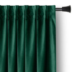 Draperie din catifea cu rejansa multifunctionala, fagure si ate, Velvet, opacitate 77%, densitate 210 g/mp, Verde, 1 buc