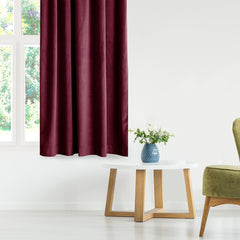 Draperie din catifea cu rejansa multifunctionala, Velvet, opacitate 77%, densitate 210 g/mp, Rosu, 1 buc