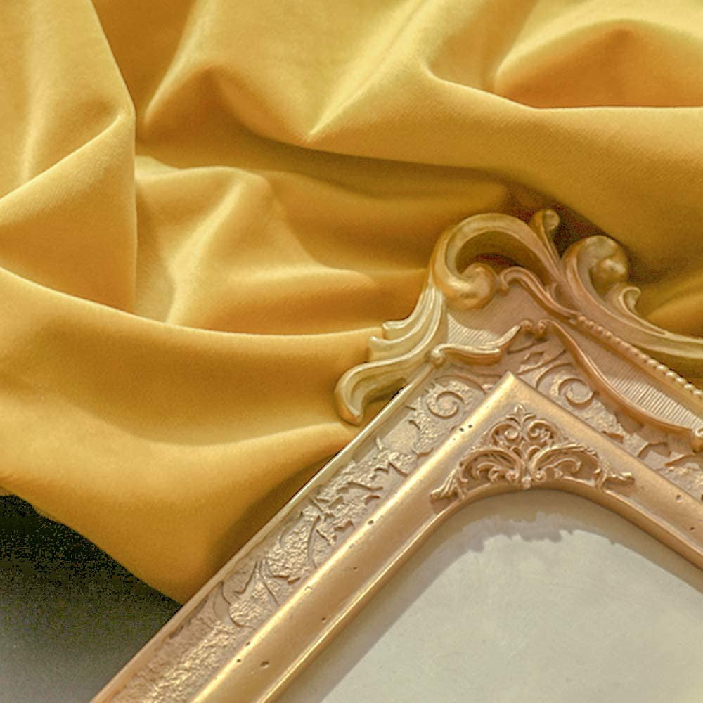 Draperie din catifea cu rejansa, Premium, densitate 700 g/mp, Galben