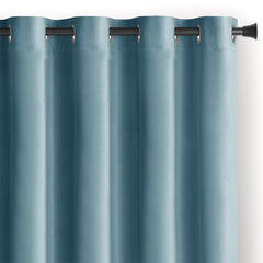 Draperie din catifea cu inele, Velvet, densitate 210 g/mp, opacitate 77%, Blue, 1 buc