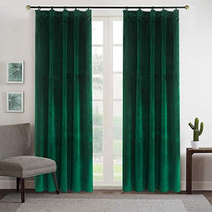 Draperie din catifea cu rejansa, Premium, densitate 700 g/mp, Verde Smarald