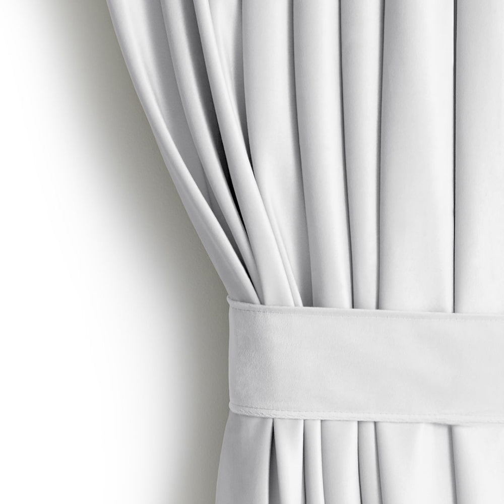 Draperie din catifea cu inele, Velvet, densitate 210 g/mp, opacitate 77%, Alb, 1 buc