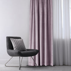 Draperie din catifea cu inele, Velvet, densitate 210 g/mp, opacitate 77%, Lila, 1 buc