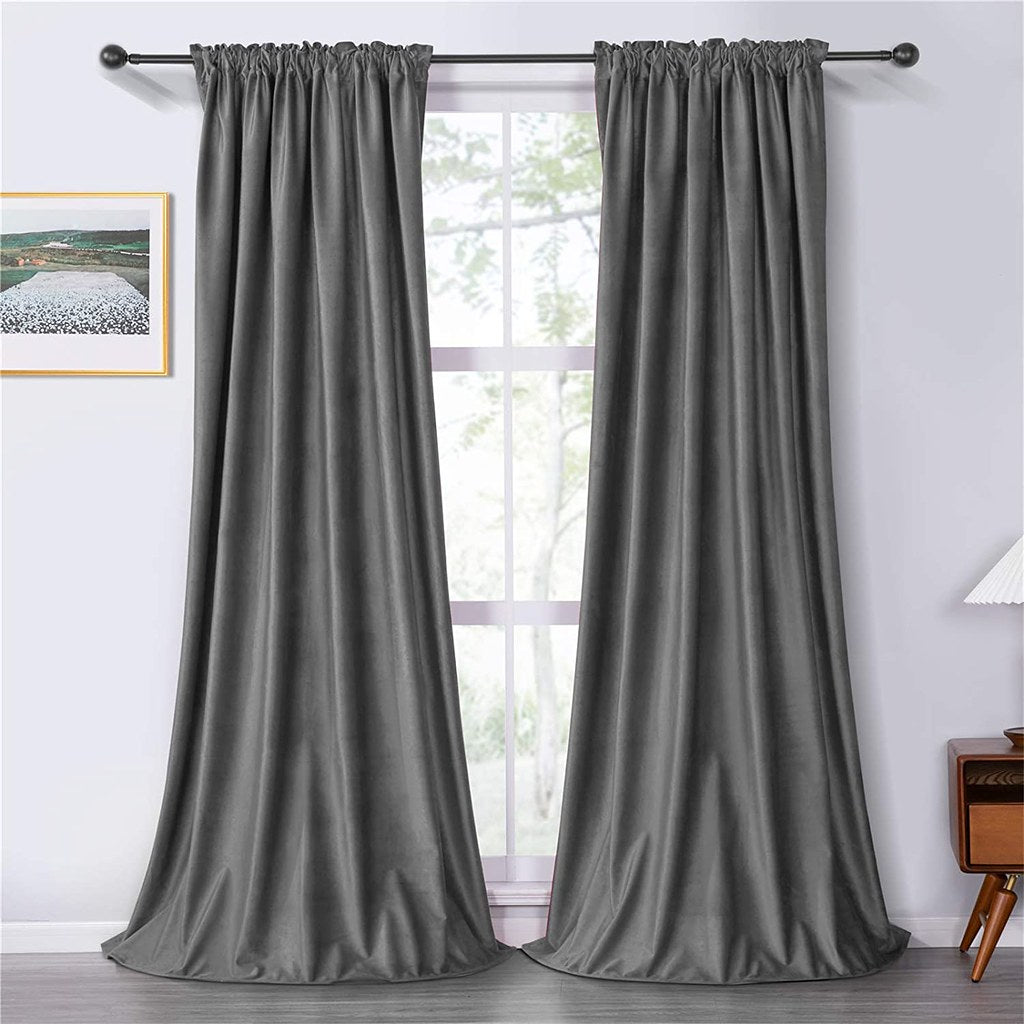 Draperie soft cu rejansa din bumbac cu 4 ate tip fagure, Super, densitate 200 g/mp, Gri