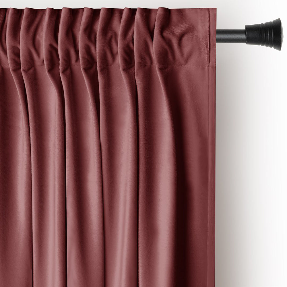 Draperie din catifea cu rejansa multifunctionala, fagure si ate, Velvet, opacitate 77%, densitate 210 g/mp, Rose, 1 buc