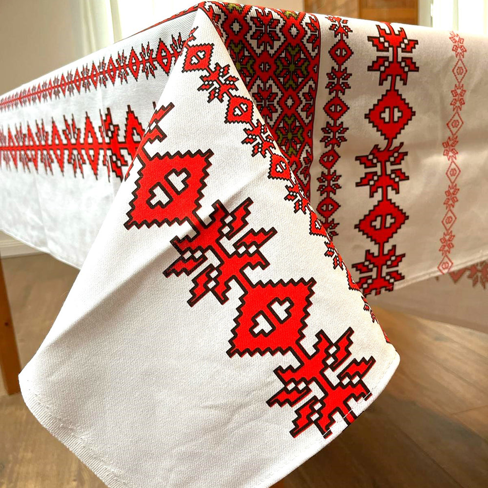 Fata de masa din bumbac 100%, Traditional rosu,  Grena, 1 buc