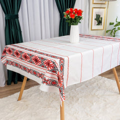 Fata de masa din bumbac 100%, Traditional rosu si negru, Rosu-Negru, 1 buc