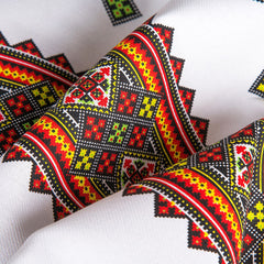 Fata de masa din bumbac 100%, Motiv traditional, Galben auriu, 1 buc