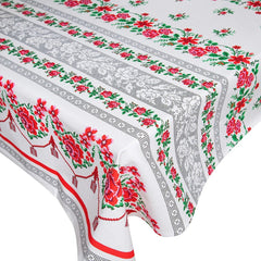 Fata de masa din bumbac 100%, Roses,  Verde-Gri 1 buc