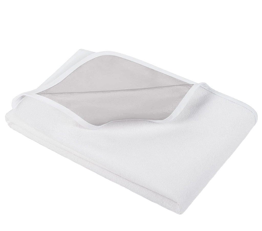 Husa de pat din frotir peliculizat cu elastic, Iry, Alb