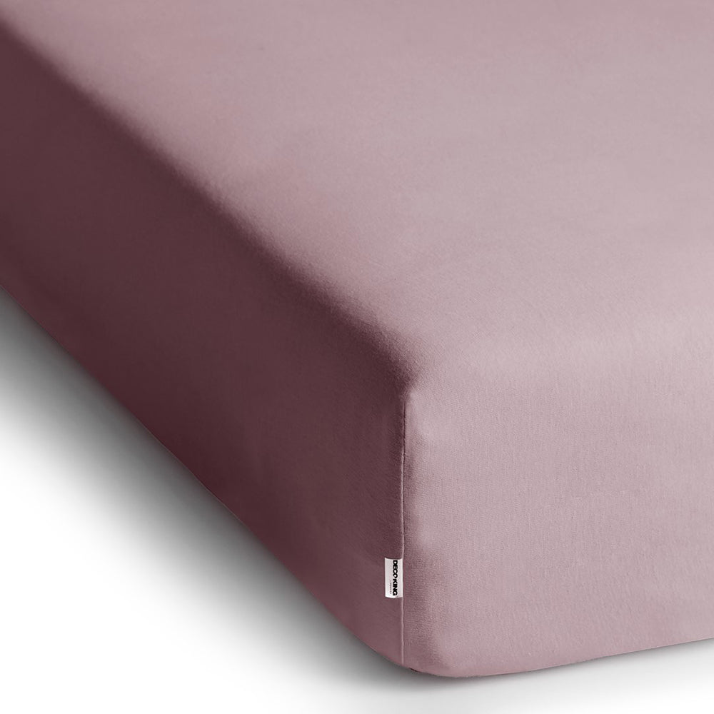 Cearsaf de pat cu elastic din tricot, bumbac 100%, 135 g/m2, Amber, lila