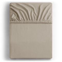 Cearsaf de pat cu elastic din tricot, bumbac 100%, 135 g/m2, Amber, cappuccino
