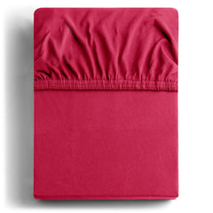 Cearsaf de pat cu elastic din tricot, bumbac 100%, 135 g/m2, Amber, roz zmeuriu