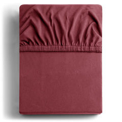 Cearsaf de pat cu elastic din tricot, bumbac 100%, 135 g/m2, Amber, roz