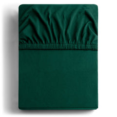 Cearsaf de pat cu elastic din tricot, bumbac 100%, 135 g/m2, Amber, verde