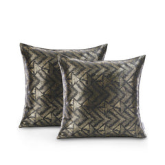 Set 2 huse pernute decorative, Navia, Auriu