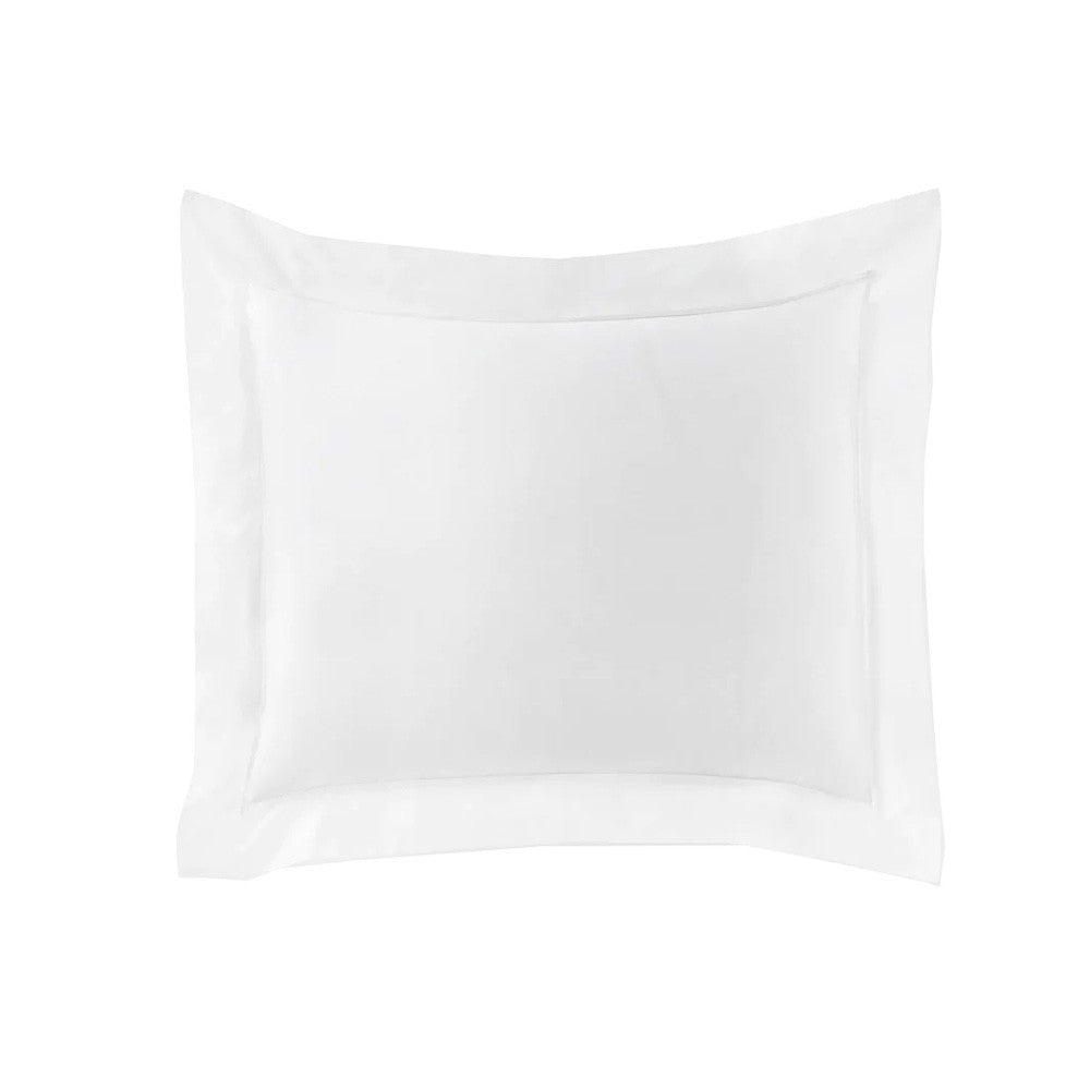 Lenjerie de pat matrimonial cu husa de perna patrata, sifon alb 130 g/mp, M, bumbac 100%, 4 piese
