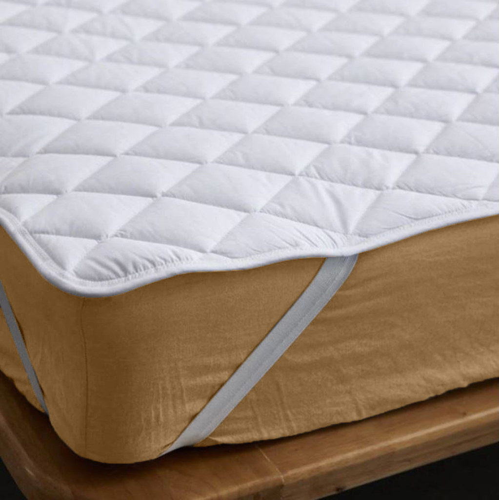 Husa protectie saltea matlasata din bumbac cu elastic, Evolette, Alb