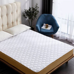 Husa protectie saltea matlasata din bumbac cu elastic, Evolette, Alb