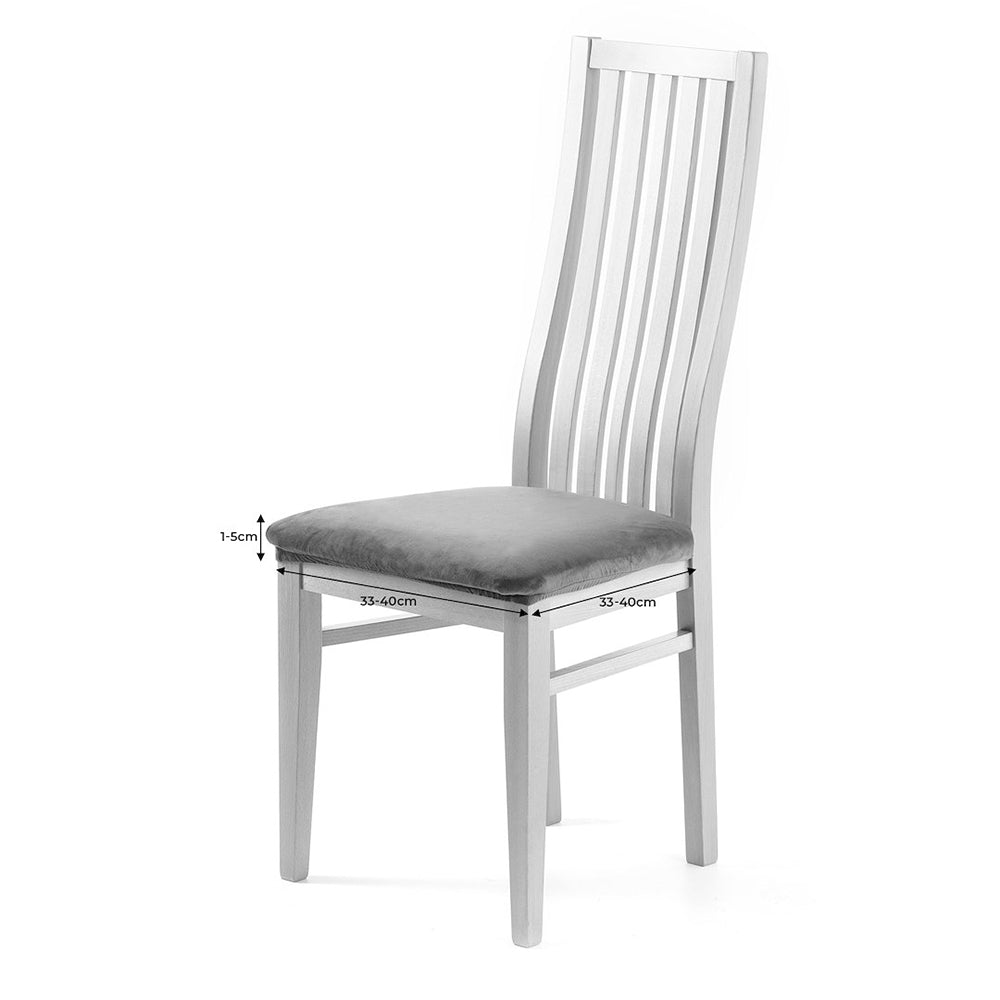 Husa pentru scaun din catifea cu elastic taburet, 190 g/m2, Sento, 40x40x5 cm, albastru, 1 buc