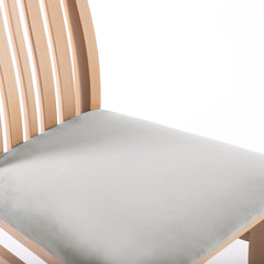 Husa pentru scaun din catifea cu elastic taburet, 190 g/m2, Sento, 40x40x5 cm, gri, 1 buc