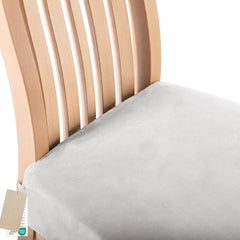 Husa pentru scaun din catifea cu elastic sezut, 190 g/m2, Sento, 40x40x5 cm, gri, 1 buc