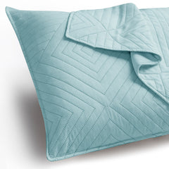 Set 2 huse perne decorative matlasate stil modern, Softa, 70 g/m2, Albastru azur