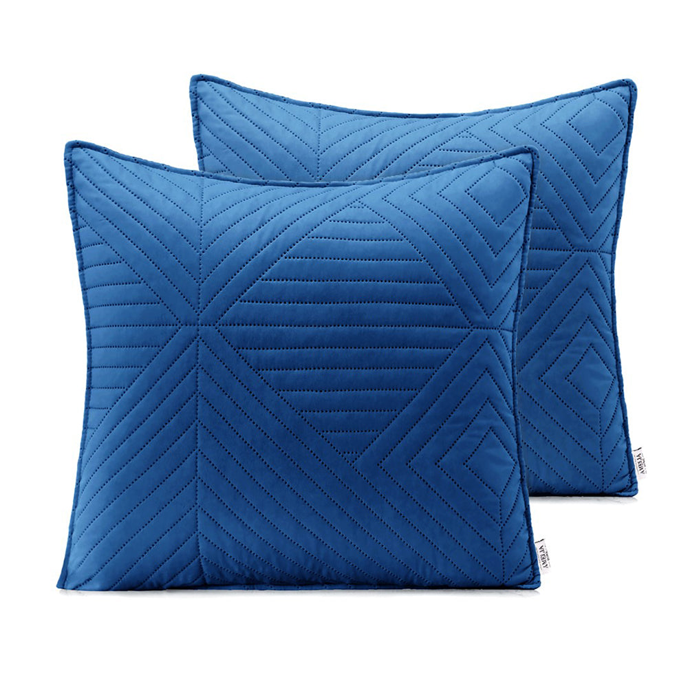 Set 2 huse perne decorative matlasate stil modern, Softa, 70 g/m2, Albastru