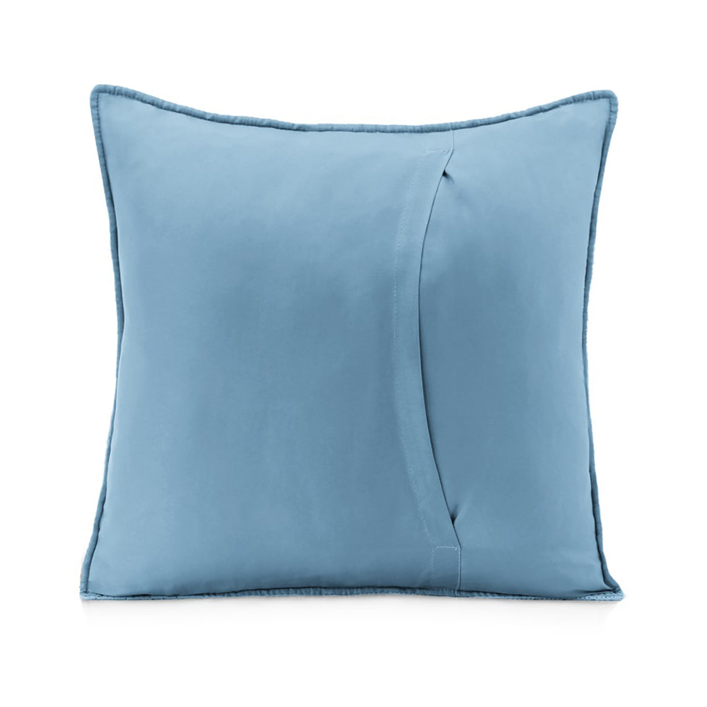 Set 2 huse perne decorative matlasate stil modern, Softa, 70 g/m2, Albastru