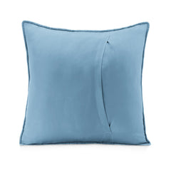 Set 2 huse perne decorative matlasate stil modern, Softa, 70 g/m2, Albastru