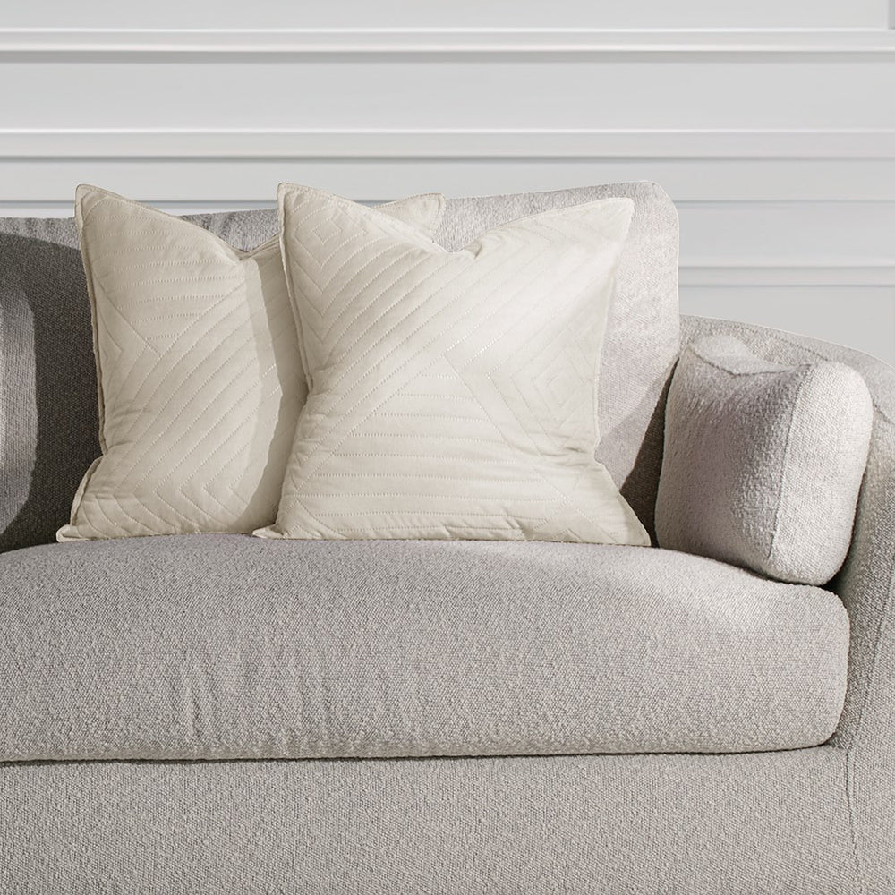 Set 2 huse perne decorative matlasate stil modern, Softa, 70 g/m2, Bej