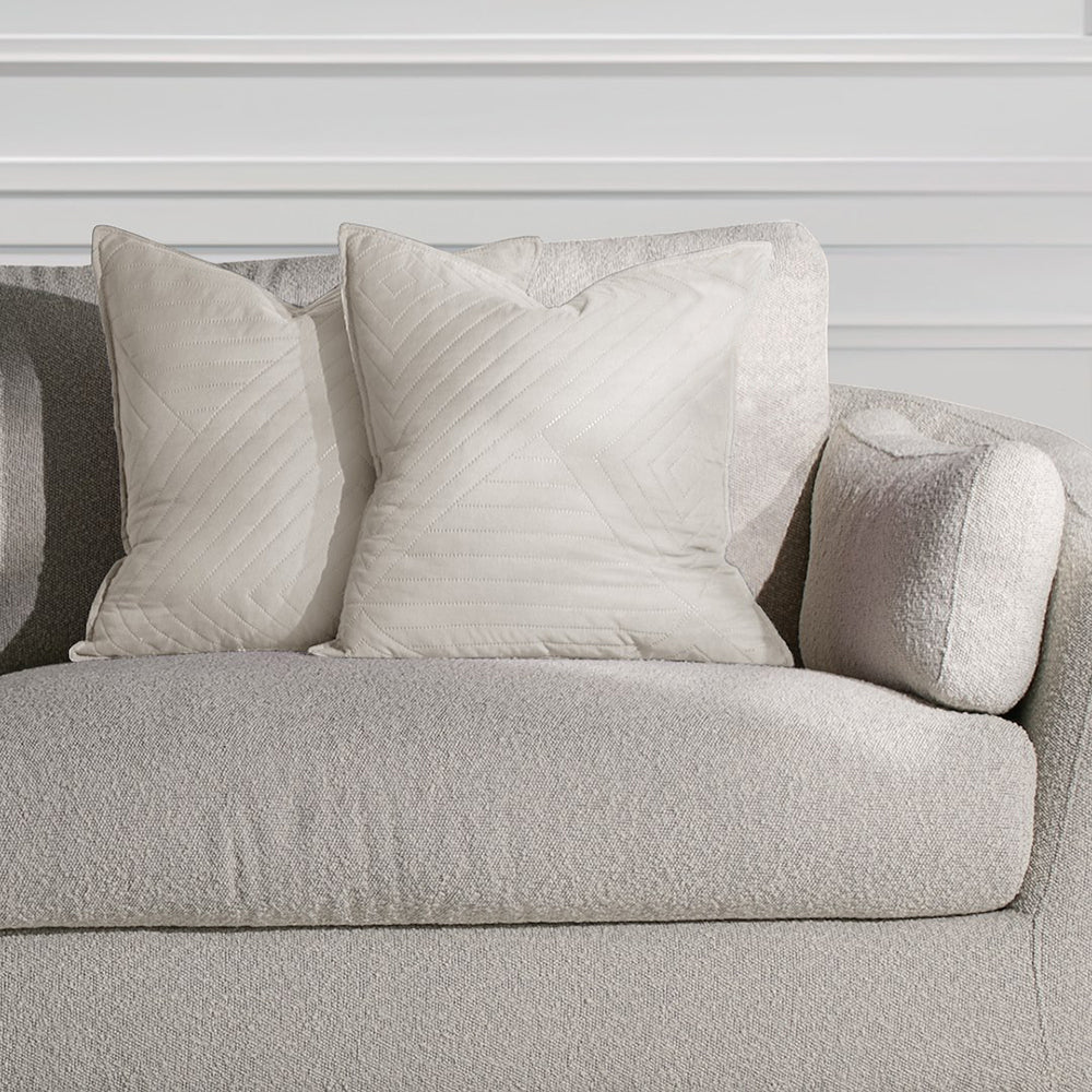 Set 2 huse perne decorative matlasate stil modern, Softa, 70 g/m2, Bej deschis