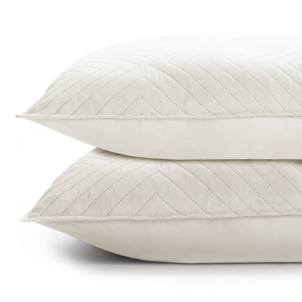 Set 2 huse perne decorative matlasate stil modern, Softa, 70 g/m2, Bej deschis