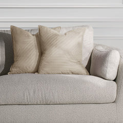 Set 2 huse perne decorative matlasate stil modern, Softa, 70 g/m2, Cappuccino